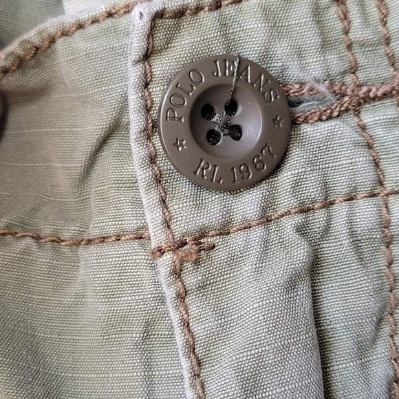 VINTAGE Ralph Lauren Pants Womens 6 Light Green Boot Flare Military Baker Hiking - Picture 2 of 10